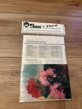 Bob Ross Floral How-To Painting Packet - Geraniums